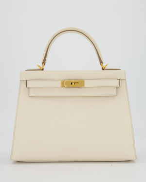 Hermès Kelly 28 Sellier Bag in Craie Epsom Leather with Gold Hardware