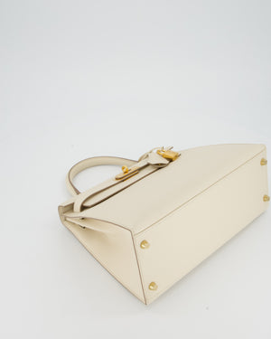 Hermès Kelly 28 Sellier Bag in Craie Epsom Leather with Gold Hardware