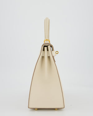Hermès Kelly 28 Sellier Bag in Craie Epsom Leather with Gold Hardware
