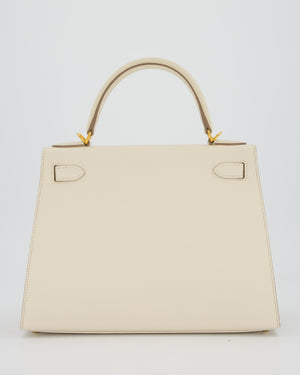 Hermès Kelly 28 Sellier Bag in Craie Epsom Leather with Gold Hardware