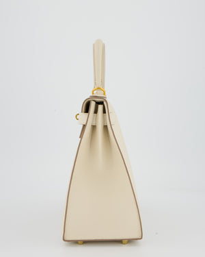 Hermès Kelly 28 Sellier Bag in Craie Epsom Leather with Gold Hardware