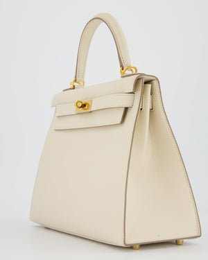 Hermès Kelly 28 Sellier Bag in Craie Epsom Leather with Gold Hardware