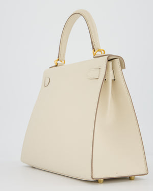 Hermès Kelly 28 Sellier Bag in Craie Epsom Leather with Gold Hardware