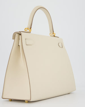 Hermès Kelly 28 Sellier Bag in Craie Epsom Leather with Gold Hardware
