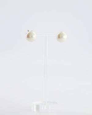 Christian Dior Pearl Earrings with Multi-Colour Crystal Embellished Star