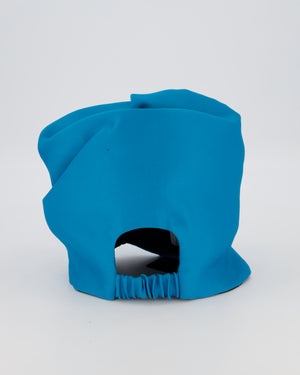 Prada Turquoise Pleated Satin Turban Headband Size M