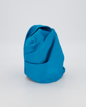 Prada Turquoise Pleated Satin Turban Headband Size M