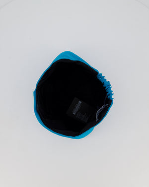 Prada Turquoise Pleated Satin Turban Headband Size M
