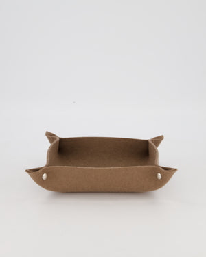 Hermès Étoupe H Evelyne Vido-Poche Felt Valet Tray