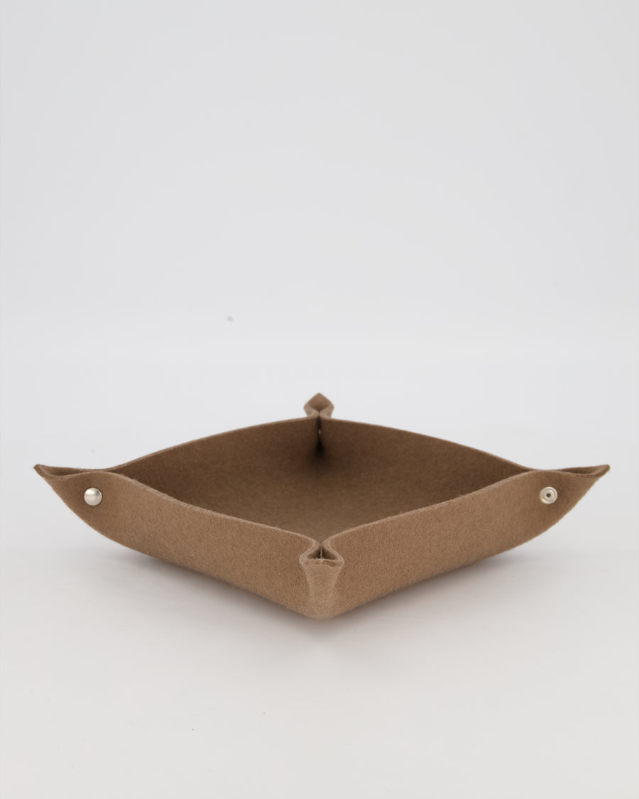 Hermès Étoupe H Evelyne Vido-Poche Felt Valet Tray