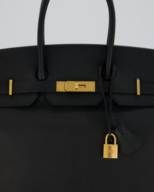 Hermès Birkin 35cm Bag in Black Epsom Leather and Gold Hardware