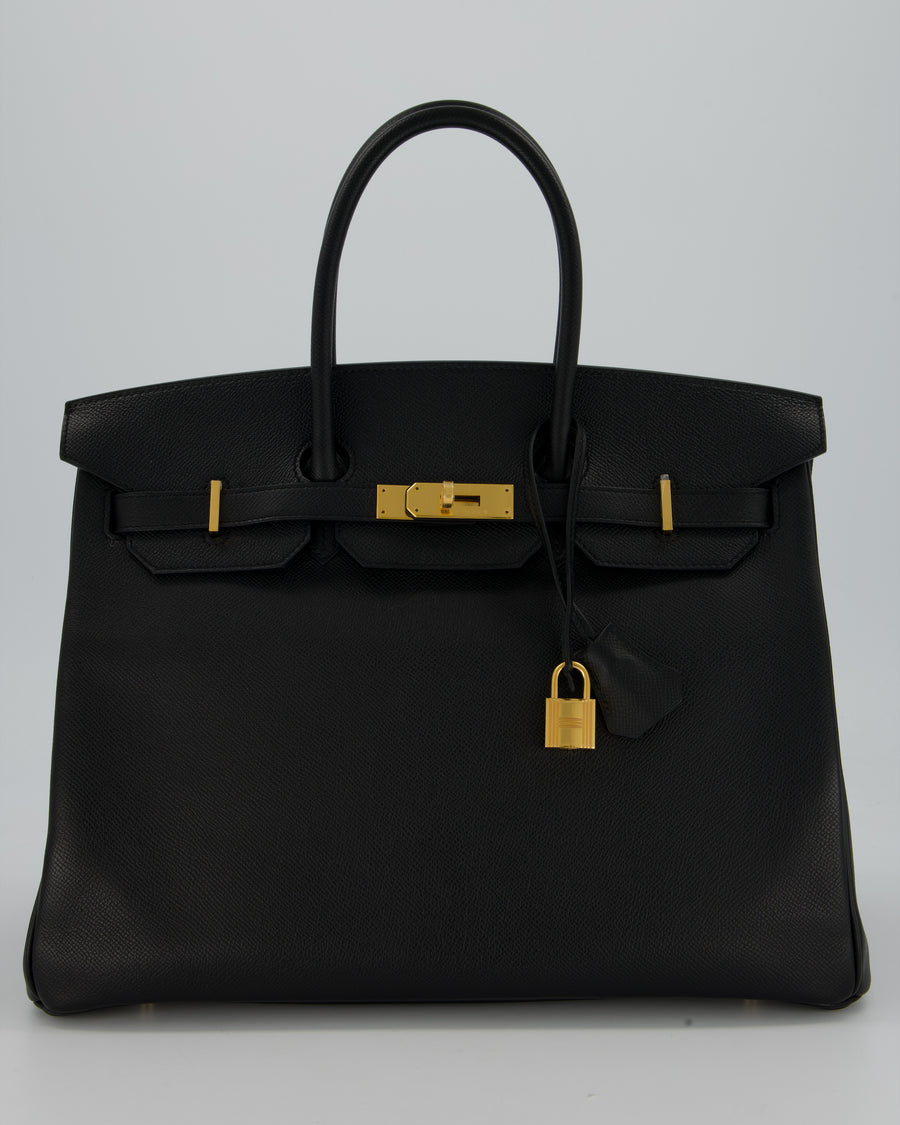 Hermès Birkin 35cm Bag in Black Epsom Leather and Gold Hardware