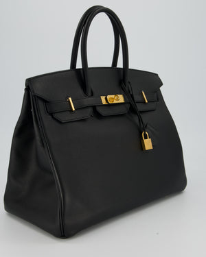 Hermès Birkin 35cm Bag in Black Epsom Leather and Gold Hardware