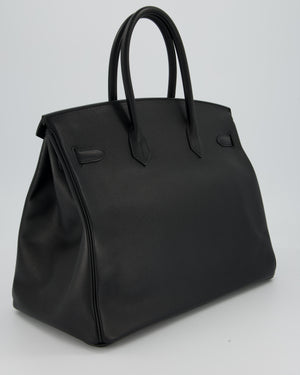 Hermès Birkin 35cm Bag in Black Epsom Leather and Gold Hardware