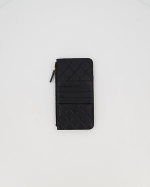 Chanel Black Phone Pouch Wallet in Lambskin Leather with Gold Hardware