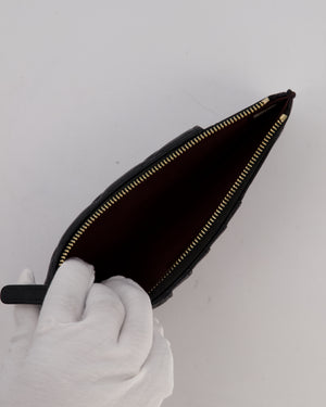 Chanel Black Phone Pouch Wallet in Lambskin Leather with Gold Hardware