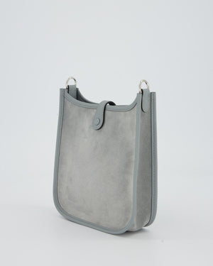 *RARE* Hermès Mini Evelyne Bag in Gris Pantin Grizzly Suede Calfskin Leather with Palladium Hardware