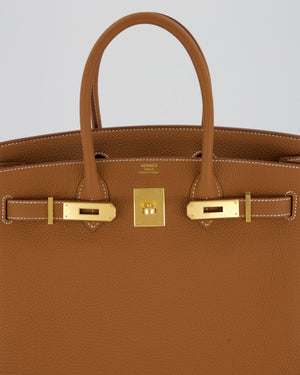 Hermès Birkin 30 Retourne Bag in Gold Togo Leather with Gold Hardware