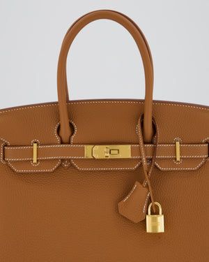 Hermès Birkin 30 Retourne Bag in Gold Togo Leather with Gold Hardware