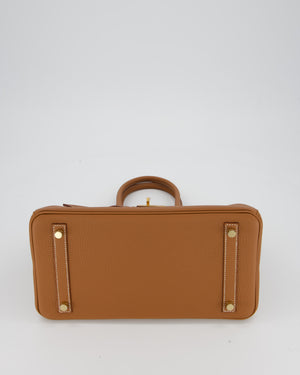 Hermès Birkin 30 Retourne Bag in Gold Togo Leather with Gold Hardware