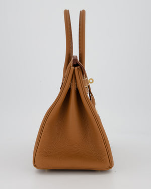Hermès Birkin 30 Retourne Bag in Gold Togo Leather with Gold Hardware