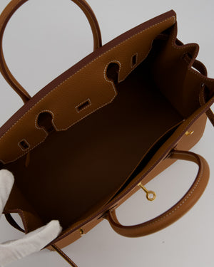 Hermès Birkin 30 Retourne Bag in Gold Togo Leather with Gold Hardware