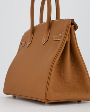 Hermès Birkin 30 Retourne Bag in Gold Togo Leather with Gold Hardware