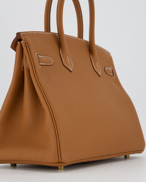 Hermès Birkin 30 Retourne Bag in Gold Togo Leather with Gold Hardware