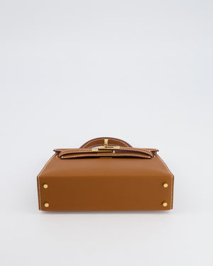 Hermès Mini Kelly II Bag in Gold Epsom Leather with Gold Hardware