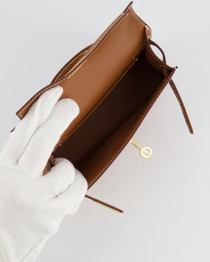 Hermès Mini Kelly II Bag in Gold Epsom Leather with Gold Hardware