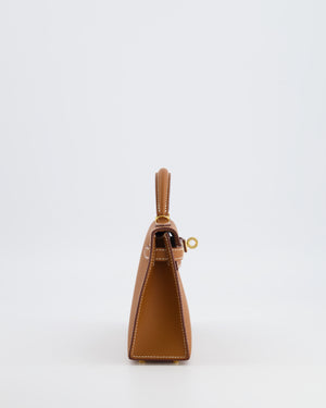 Hermès Mini Kelly II Bag in Gold Epsom Leather with Gold Hardware