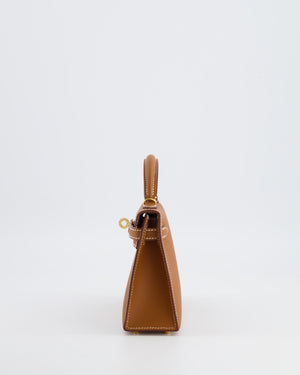 Hermès Mini Kelly II Bag in Gold Epsom Leather with Gold Hardware