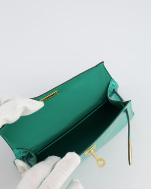 *SUPER RARE* Hermès Mini Kelly II 20 Bag in Vert Jade Alligator Mississippiensis Leather with Gold Hardware