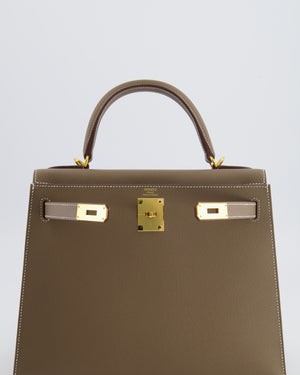 Hermès Kelly 28 Sellier Bag in Etoupe Epsom Leather with Gold Hardware