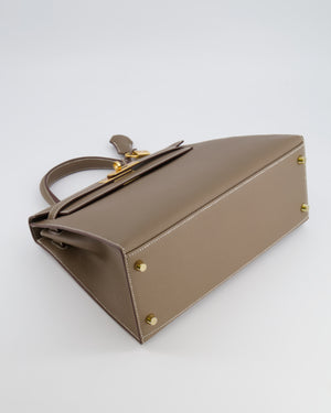 Hermès Kelly 28 Sellier Bag in Etoupe Epsom Leather with Gold Hardware