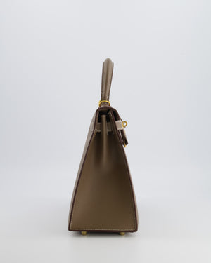 Hermès Kelly 28 Sellier Bag in Etoupe Epsom Leather with Gold Hardware