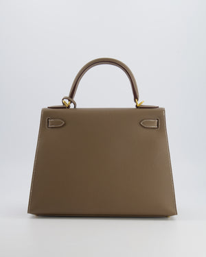 Hermès Kelly 28 Sellier Bag in Etoupe Epsom Leather with Gold Hardware