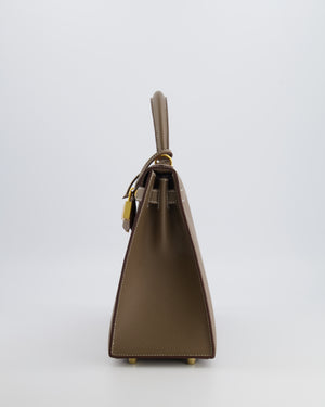Hermès Kelly 28 Sellier Bag in Etoupe Epsom Leather with Gold Hardware