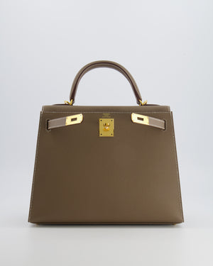 Hermès Kelly 28 Sellier Bag in Etoupe Epsom Leather with Gold Hardware
