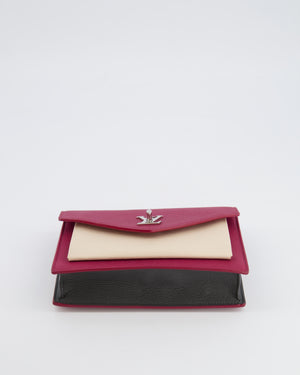 Louis Vuitton Raspberry Pink, Cream and Grey Mylockme Mini Bag with Silver Hardware RRP £1,450
