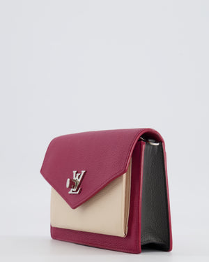 Louis Vuitton Raspberry Pink, Cream and Grey Mylockme Mini Bag with Silver Hardware RRP £1,450