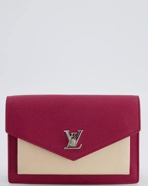 Louis Vuitton Raspberry Pink, Cream and Grey Mylockme Mini Bag with Silver Hardware RRP £1,450
