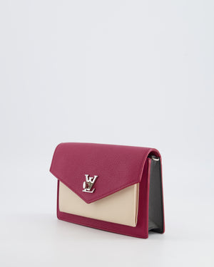 Louis Vuitton Raspberry Pink, Cream and Grey Mylockme Mini Bag with Silver Hardware RRP £1,450