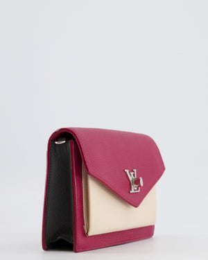 Louis Vuitton Raspberry Pink, Cream and Grey Mylockme Mini Bag with Silver Hardware RRP £1,450