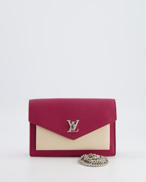 Louis Vuitton Raspberry Pink, Cream and Grey Mylockme Mini Bag with Silver Hardware RRP £1,450