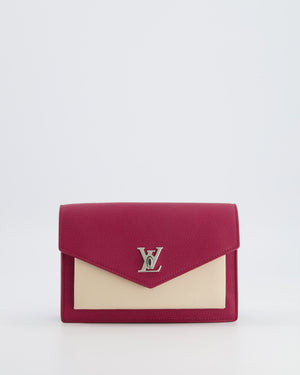 Louis Vuitton Raspberry Pink, Cream and Grey Mylockme Mini Bag with Silver Hardware RRP £1,450