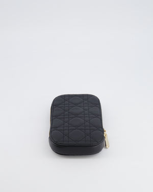 Christian Dior Black Quilted Call'in Phone Holder with Champagne Gold Hardware RRP £1,100