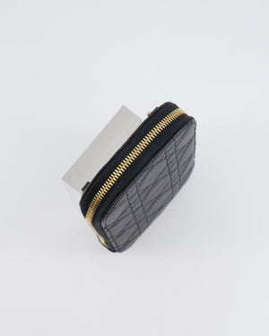Christian Dior Black Quilted Call'in Phone Holder with Champagne Gold Hardware RRP £1,100