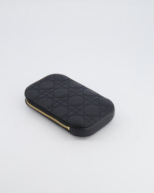 Christian Dior Black Quilted Call'in Phone Holder with Champagne Gold Hardware RRP £1,100