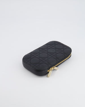 Christian Dior Black Quilted Call'in Phone Holder with Champagne Gold Hardware RRP £1,100